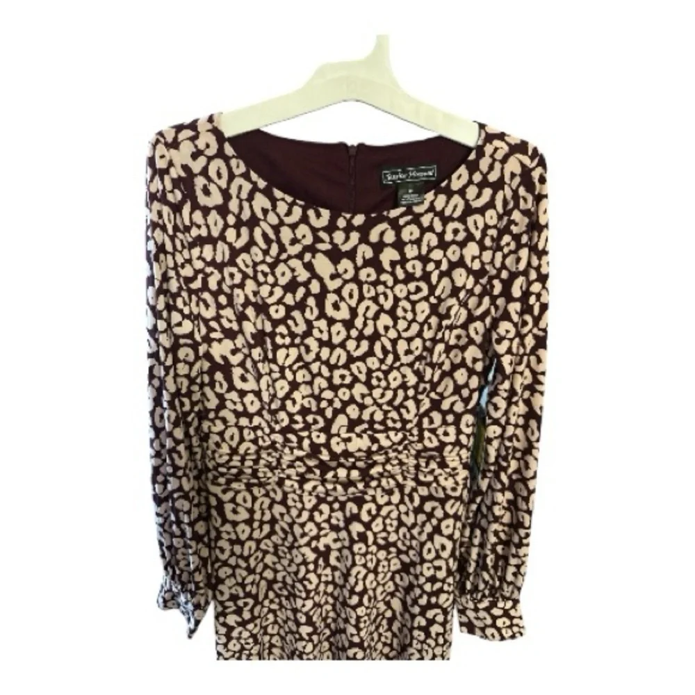 Jessica Howard Petite Women’s Long Sleeve Animal Print Midi Dress Size 8P